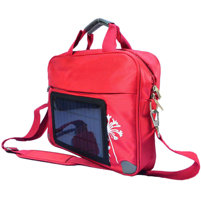 Waterproof  Nylon Laptop Solar Charging Backpack With USB Battery Backup