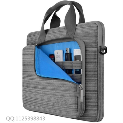 Adjustable Nylon Mens Messenger Laptop Bags Grey Color For Macbook Pro
