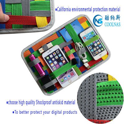 Multicolor GRID Gadget Organizer Flexible Storage For Digital Devices