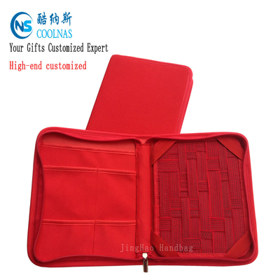 Red Color Neoprene GRID Elastic Gadget Cable Organizer For Digital Devices