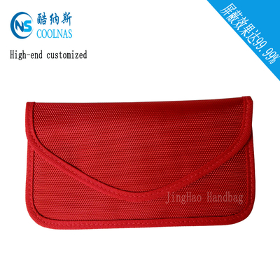 Cellphone Red RFID Travel Bags / Signal Shield Rfid Protection Wallet