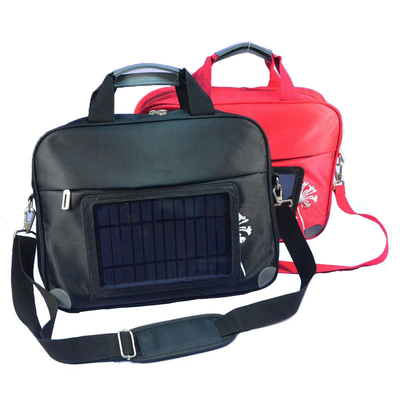 Waterproof  Nylon Laptop Solar Charging Backpack With USB Battery Backup