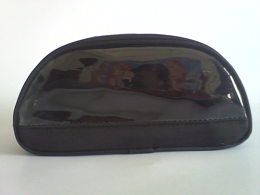 Small Transparent Travel Cosmetic Bags With One Main Zipped Pocket