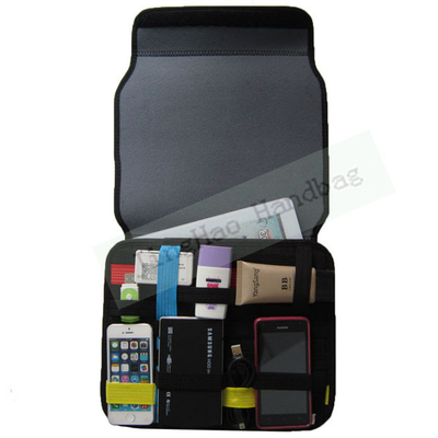11 Inch Tablet GRID Gadget Organizer , Neoprene Cable Organiser Bag