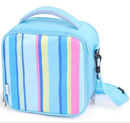 Picnic Cooler Childrens Lunch Bags Sky Blue Color 600D Nylon